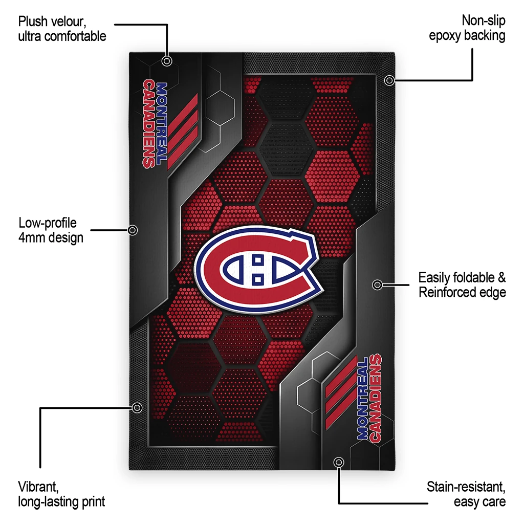 montreal-canadiens-rug-hexagonal-grid-pattern-red-high-quality.webp