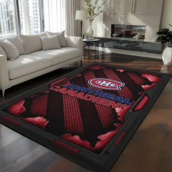 Montreal Canadiens Rug - Torn Mesh Red