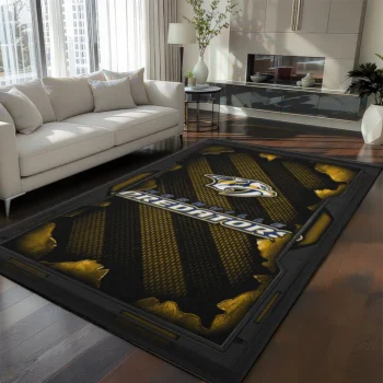 Nashville Predators Rug - Torn Mesh Gold