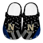 Navy Midshipmen Clogs - Stellar Stripes Theme Blue Black