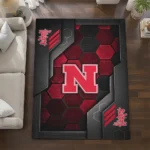 nebraska-cornhuskers-rug-hexagonal-grid-pattern-red-best-selling.webp