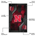nebraska-cornhuskers-rug-hexagonal-grid-pattern-red-best-selling.webp