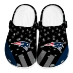 New England Patriots Clogs - Stellar Stripes Theme Blue Black