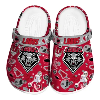 New Mexico Lobos Clogs - Football Icons Red