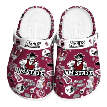 New Mexico State Aggies Clogs - Football Icons Crimson