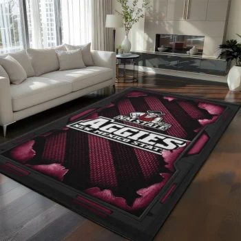 New Mexico State Aggies Rug - Torn Mesh Crimson