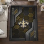 new-orleans-saints-rug-hexagonal-grid-pattern-gold-best-selling.webp