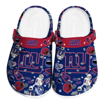 New York Giants Clogs - Football Icons Blue