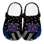 New York Giants Clogs - Stellar Stripes Theme Blue Black