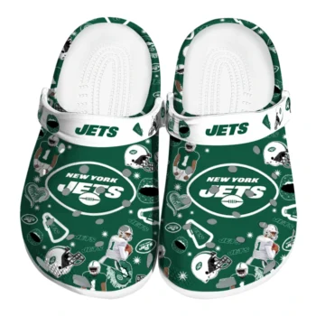 New York Jets Clogs - Football Icons Green