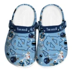 North Carolina Tar Heels Clogs - Football Icons Light Blue