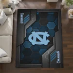 north-carolina-tar-heels-rug-hexagonal-grid-pattern-light-blue-best-selling.webp