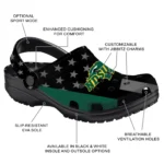 north-dakota-state-bison-clog-stellar-stripes-theme-green-black-best-selling.webp