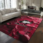 Northern Illinois Huskies Rug - Cracked Surface Design Red
