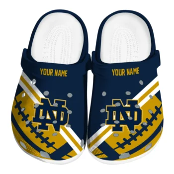 Notre Dame Fighting Irish Clogs - Customized Football Motif Navy