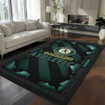 Oakland Athletics Rug - Torn Mesh Green