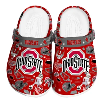 Ohio State Buckeyes Clogs - Football Icons Scarlet