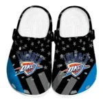 Oklahoma City Thunder Clogs - Stellar Stripes Theme Blue Black