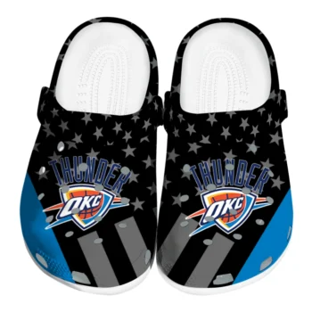 Oklahoma City Thunder Clogs - Stellar Stripes Theme Blue Black