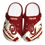 Oklahoma Sooners Clogs - Custom Football Motif Crimson