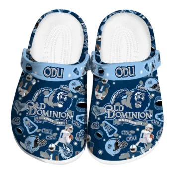 Old Dominion Monarchs Clogs - Football Icons Blue