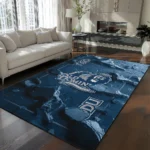Old Dominion Monarchs Rug - Cracked Surface Design Blue