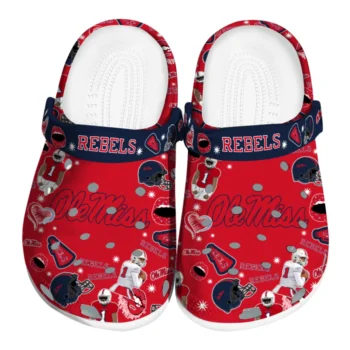 Ole Miss Rebels Clogs - Football Icons Red