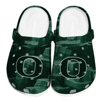 Oregon Ducks Clogs - Canyon Layers Green