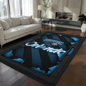 Orlando Magic Rug - Torn Mesh Blue