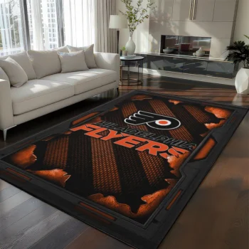 Philadelphia Flyers Rug - Torn Mesh Orange