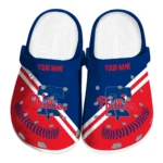 Philadelphia Phillies Clogs - Custom Baseball Motif Blue
