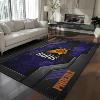 Phoenix Suns Rug - Hexagonal Grid Pattern Purple