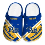 Pittsburgh Panthers Clogs - Custom Football Motif Royal Blue