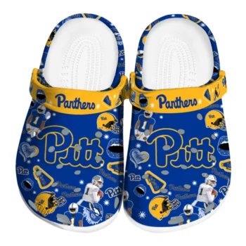 Pittsburgh Panthers Clogs - Football Icons Royal Blue