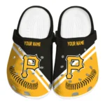 Pittsburgh Pirates Clogs - Customized Baseball Motif Black