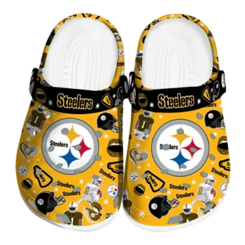 Pittsburgh Steelers Clogs - Football Icons Gold