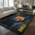 Real Madrid Rug - Hexagonal Grid Pattern Yellow