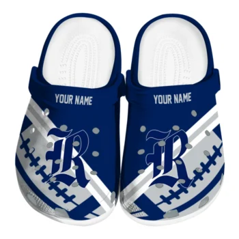 Rice Owls Clogs - Customized Football Motif Navy Blue