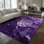 Sacramento Kings Rug - Cracked Surface Design Purple