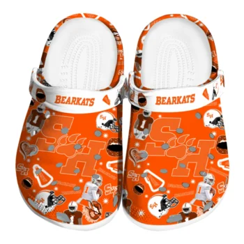Sam Houston Bearkats Clogs - Football Icons Orange