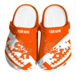 Sam Houston Bearkats Clogs - Personalized Football Motif Orange