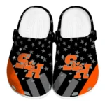 Sam Houston Bearkats Clogs - Stellar Stripes Theme Orange Black