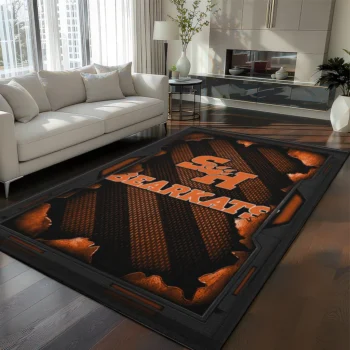 Sam Houston Bearkats Rug - Torn Mesh Orange