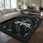 San Antonio Spurs Rug - Torn Mesh Silver