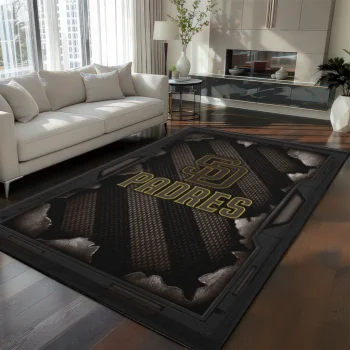 San Diego Padres Rug - Torn Mesh Brown