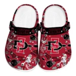 San Diego State Aztecs Clogs - Football Icons Red