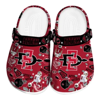 San Diego State Aztecs Clogs - Football Icons Red