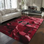 San Diego State Aztecs Rug - Cracked Surface Design Red