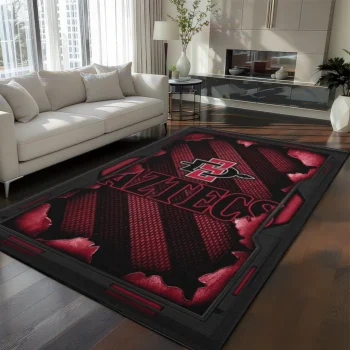 San Diego State Aztecs Rug - Torn Mesh Red