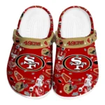 San Francisco 49ers Clogs - Football Icons Red